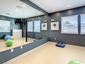 Serene zen yoga room